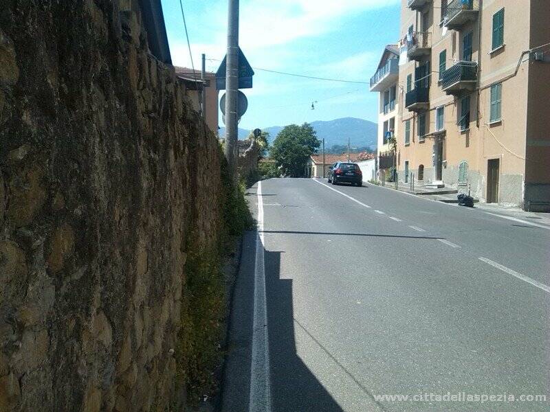 Il dosso di Mazzetta, in lontananza il passaggio pedonale