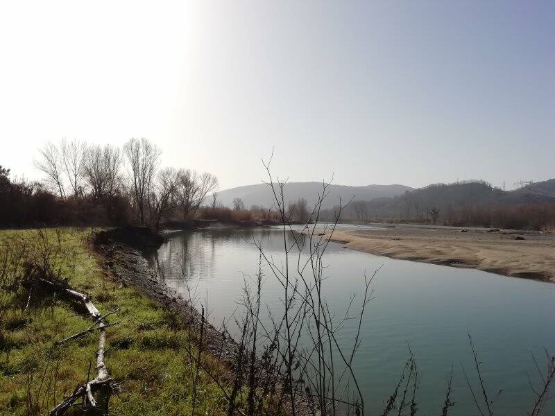 Il fiume Magra verso Battifollo