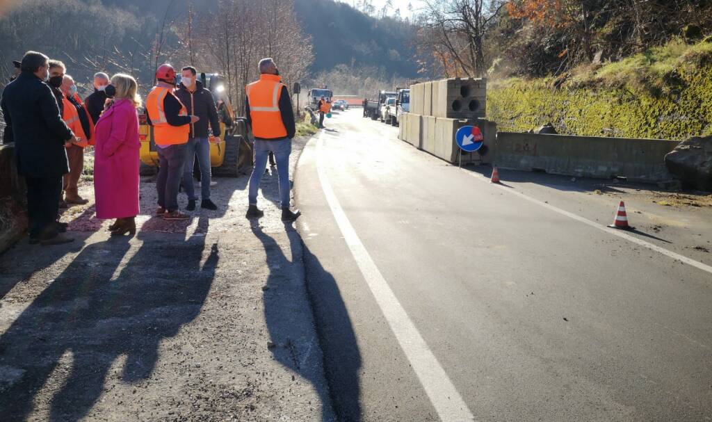 Sopralluogo sulla strada provinciale Sp7 tra Brugnato e Rocchetta