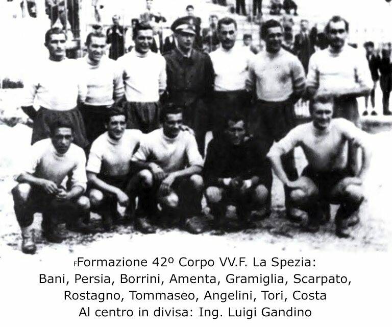 La formazione dei Vigili del Fuoco Spezia nel campionato 1943-1944