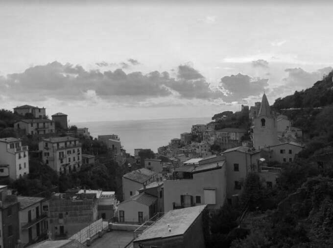 Riomaggiore in bianco e nero