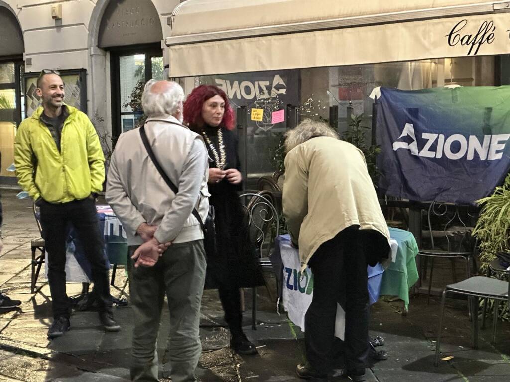 Laura Porcile di Azione in piazza Matteotti