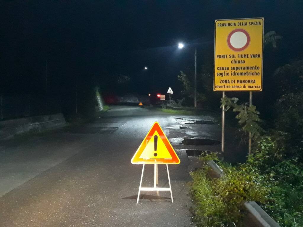 Ponte Brugnato chiusura apertura