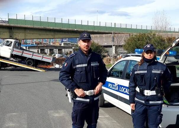 L'intervento della Polizia locale