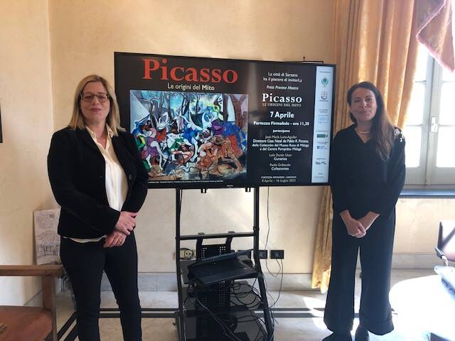 Cristina Ponzanelli alla presentazione della mostra "Pablo Picasso, le origini del mito"