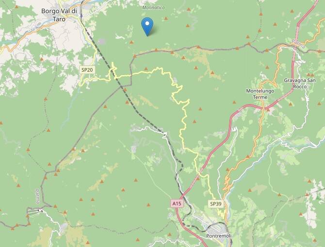 Terremoto tra Borgo Taro e Pontremoli