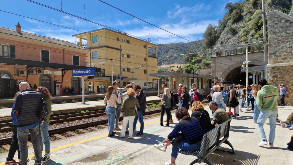 Monterosso e i treni durante lo sciopero