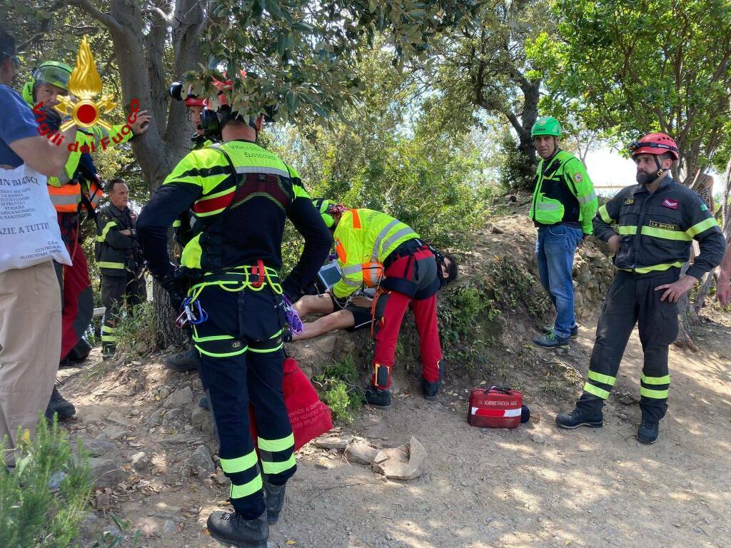 Vigili del fuoco e soccorso alpino sui sentieri