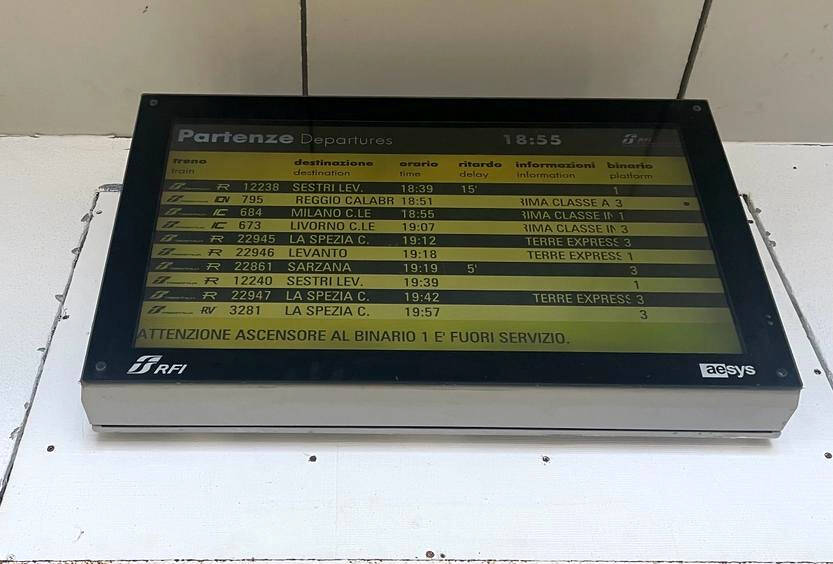 Tabellone dei treni