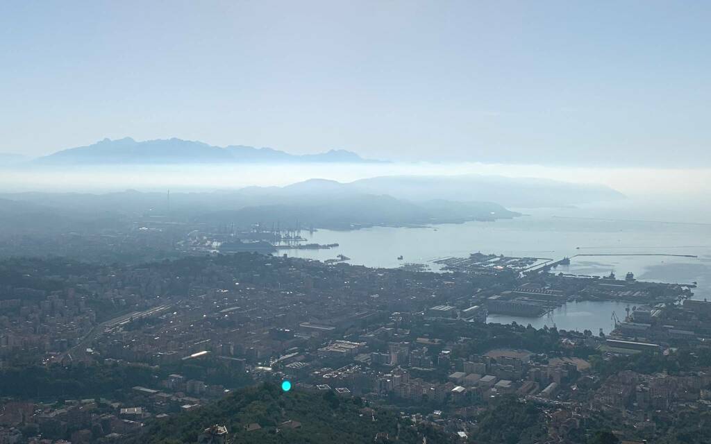 Panorama, meteo, sole ,estate, foschia