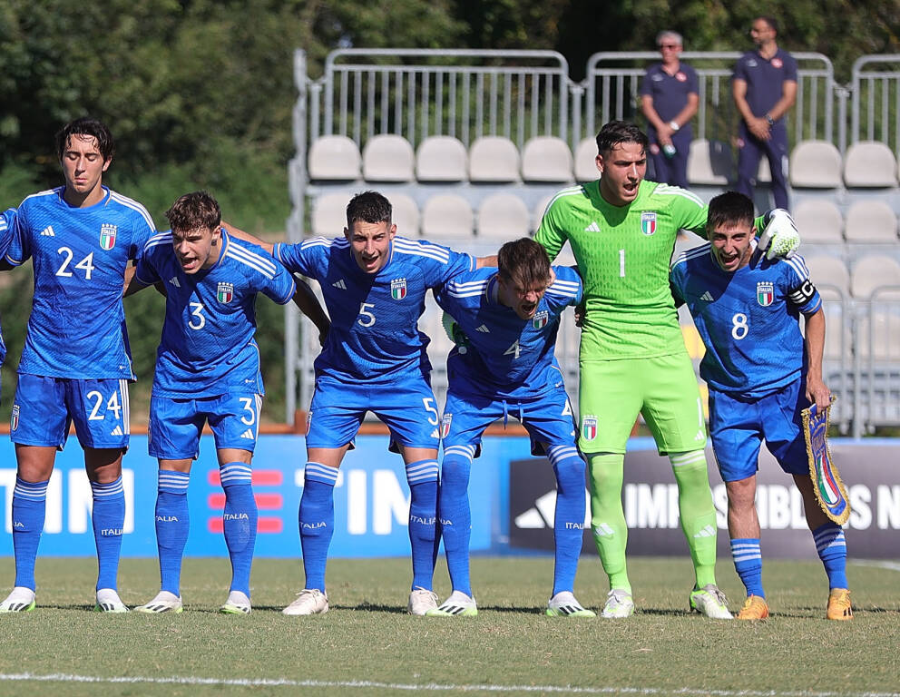 Francesco Plaia con l'Italia U18 (ph figc.it)