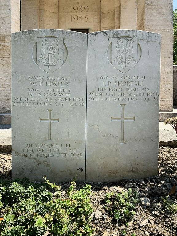 Genova, cimitero di Staglieno, il monumento a William Johnstone Foster e a James Shortall (2023) (foto Giorgio Pagano)