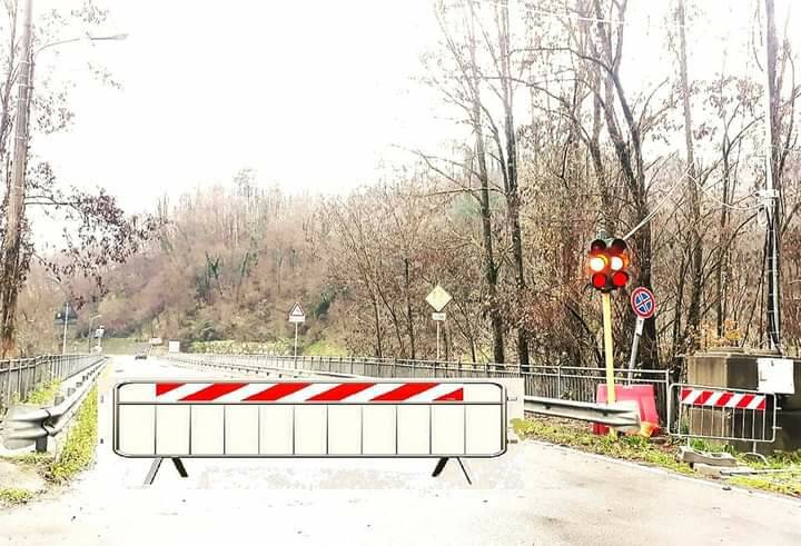 Ponte di Brugnato chiuso, foto Provincia della Spezia