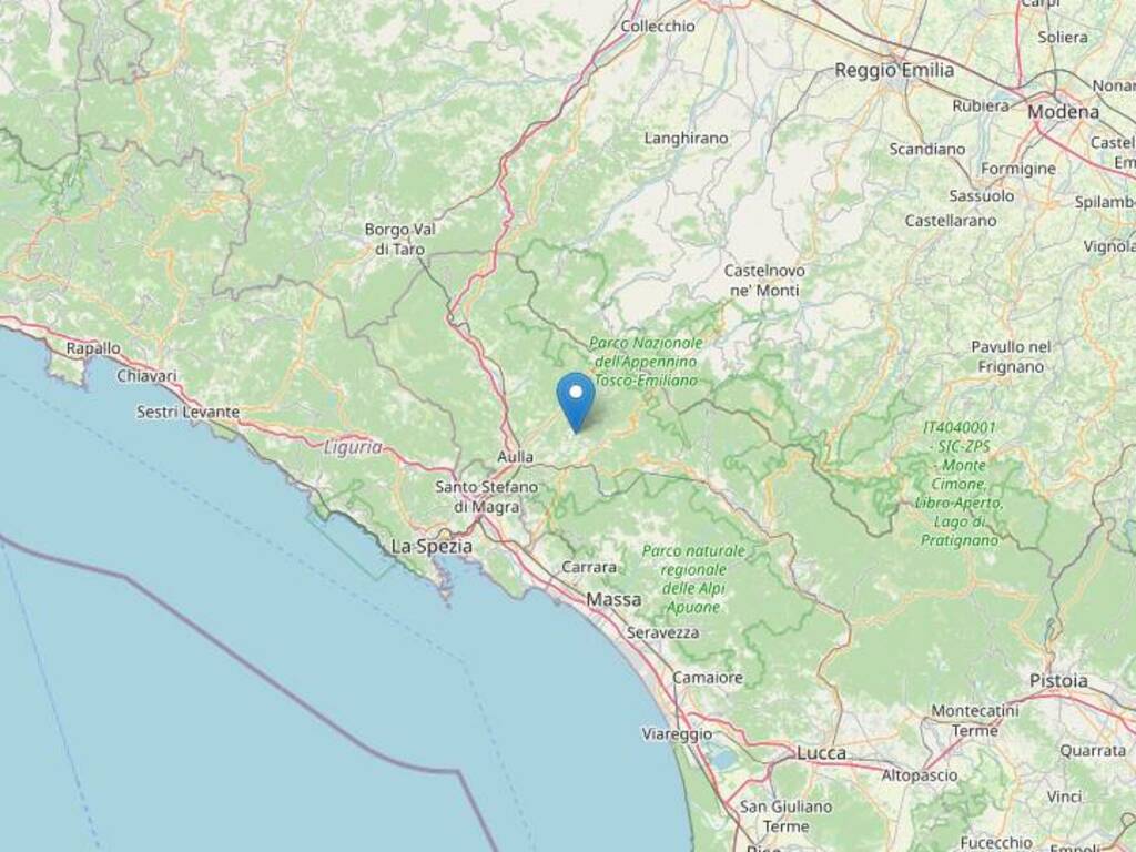 Terremoto di magnitudo 3.0 in Lunigiana - Città della Spezia