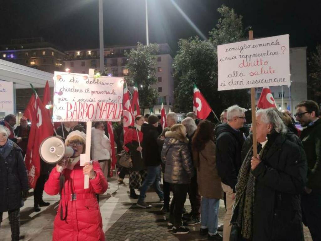 Il presidio a difesa della sanità pubblica