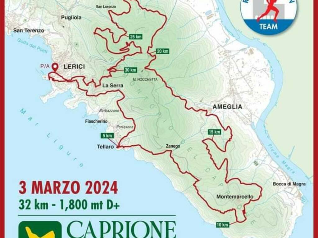 Caprione Epic Trail, i tracciati delle due competitive diffusi da Running Station Team Lerici