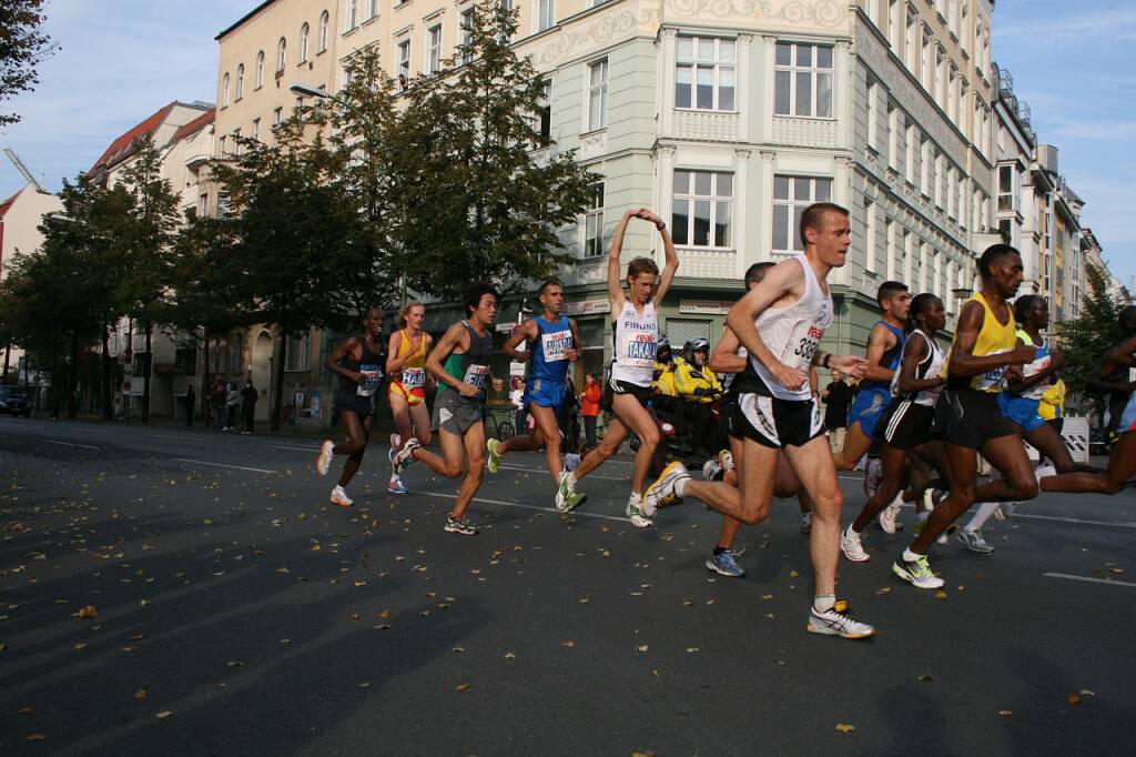 Un'immagine della Maratona di Berlino