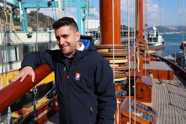 Alessio Donno, Direttore Operativo del Gruppo Valdettaro, a bordo di Vera Mary (Foto P. Maccione)