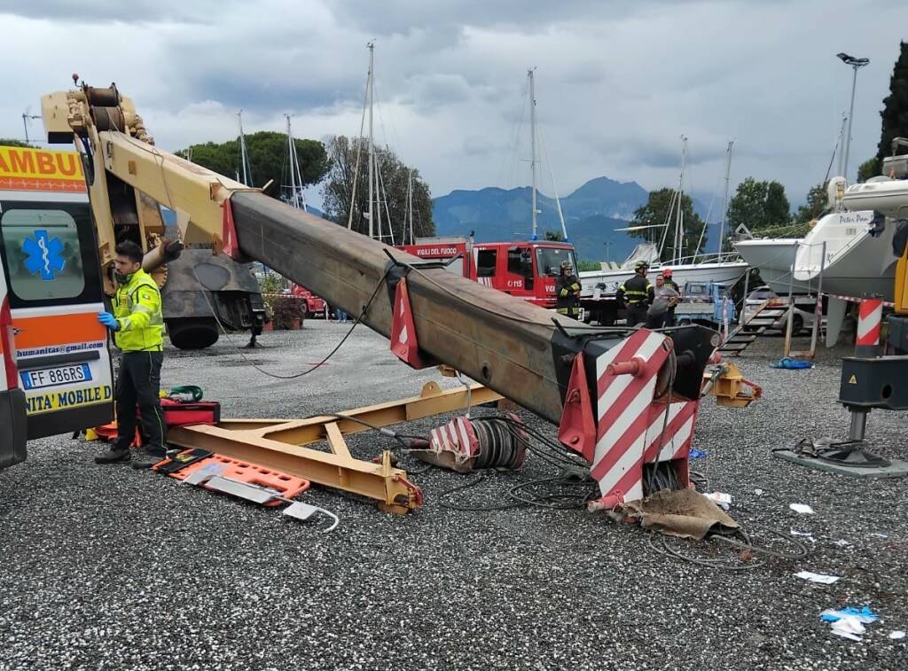 Il piazzale della CD Nautica in cui si è verificato l'incidente sul lavoro