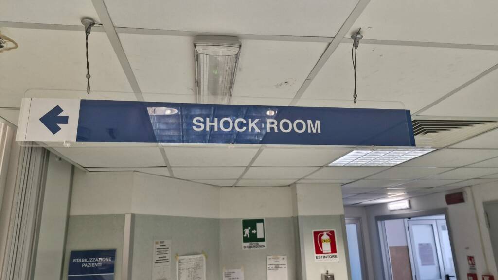 La shock room del Pronto soccorso dell'ospedale Sant'Andrea della Spezia
