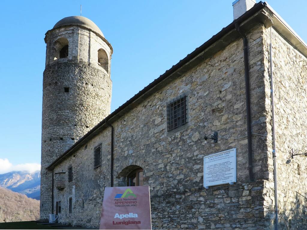 Licciana Nardi, Apella, l'edificio che fu sede del comando della Brigata Borrini (2015) (foto Giorgio Pagano)