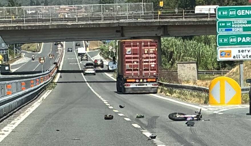 Incidente stradale sulla a15