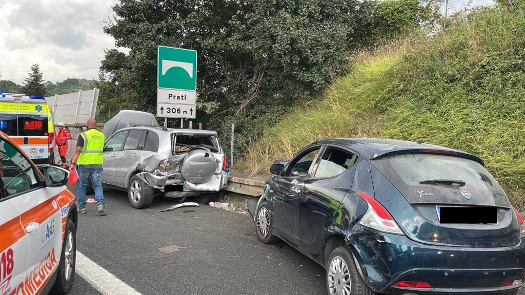 Incidente stradale uscita galleria fresonara