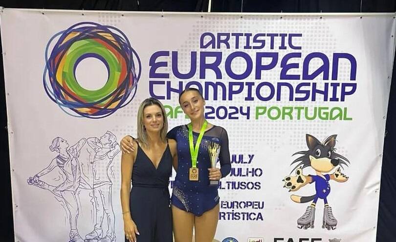 Rachele Bianchi agli europei di pattinaggio inline in Portogallo