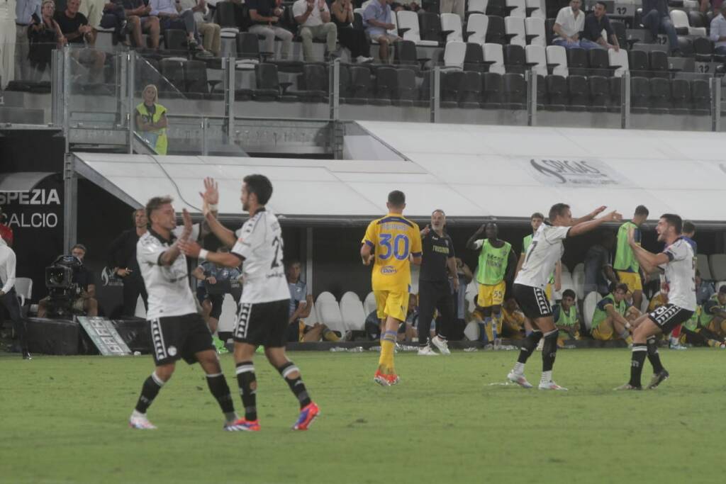 Esultanza finale Spezia-Frosinone