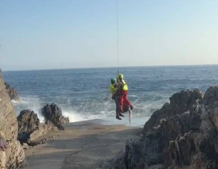 Soccorso a Manarola con elicottero