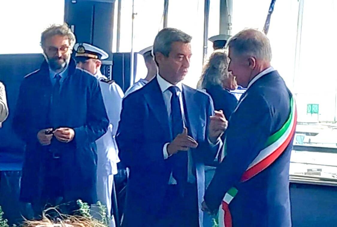 Andrea Orlando e Marco Bucci al Salone nautico di Genova