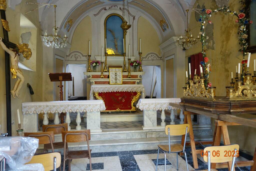 La chiesa di Santa Giustina di Cesena prima dell'asportazione di opere e marmi